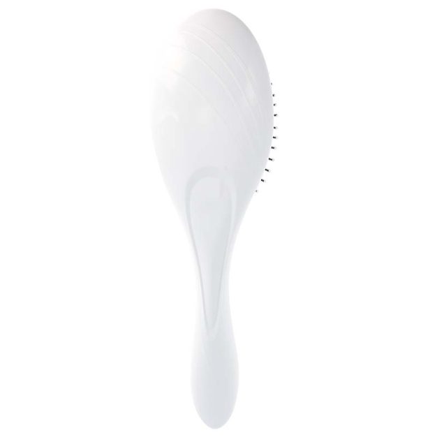 brosse à cheveux céramique démêlante blanche