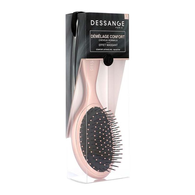 brosse à cheveux ovale rose