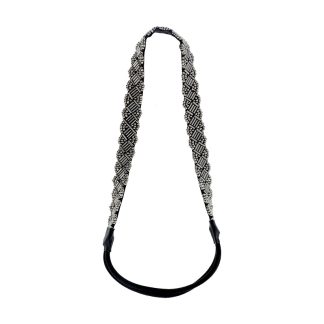 bandeau cheveux perles argent