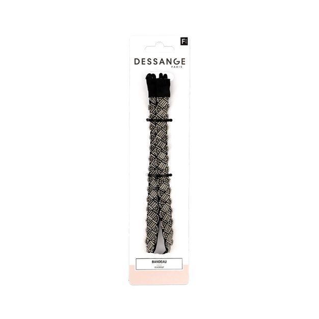 bandeau cheveux perles argent