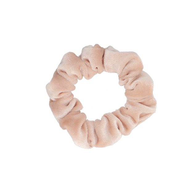 chouchous tissu texturé velours nude