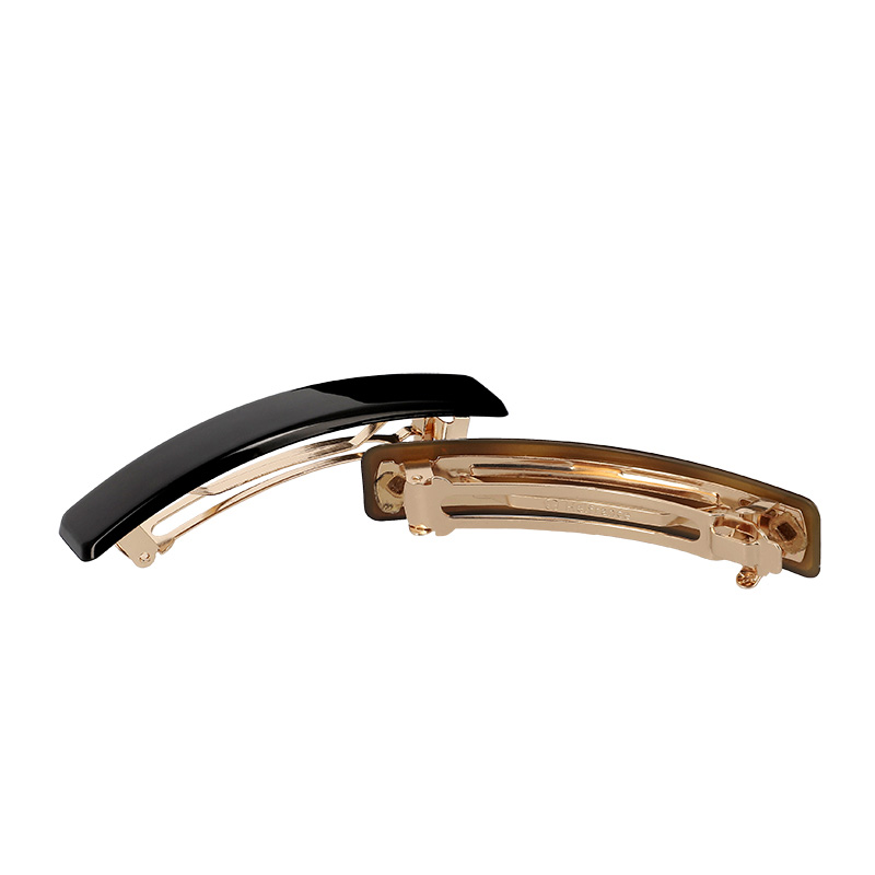 Barrettes Noires et Écaille x2