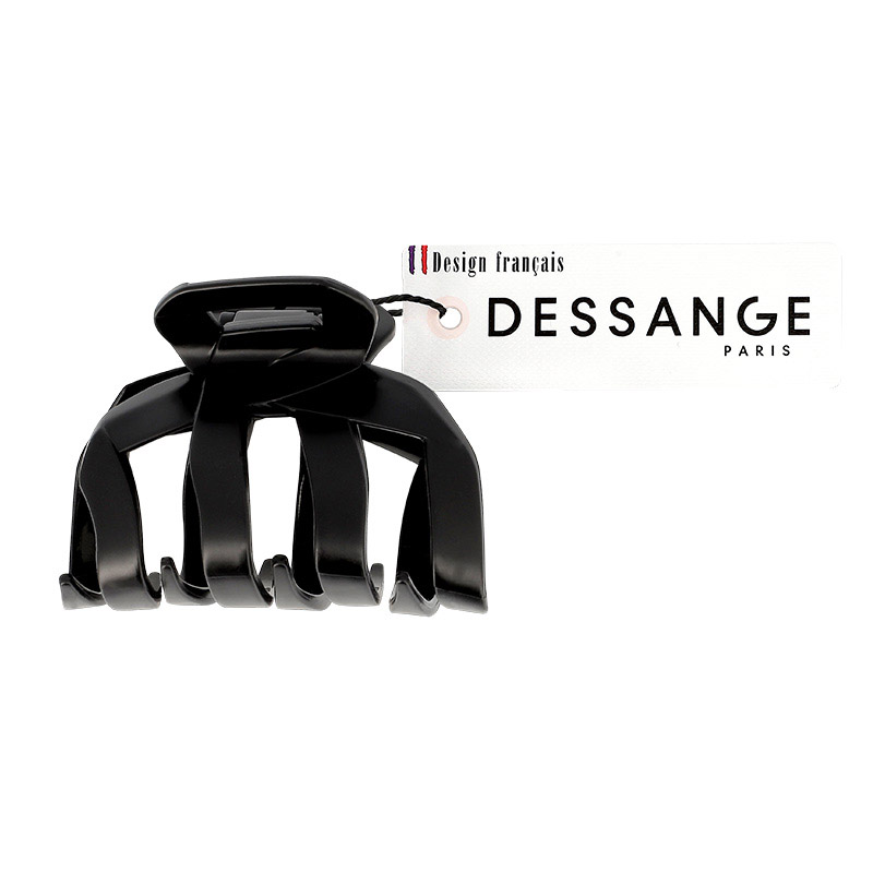 Pince pour Chignon Noir Mat 7 cm
