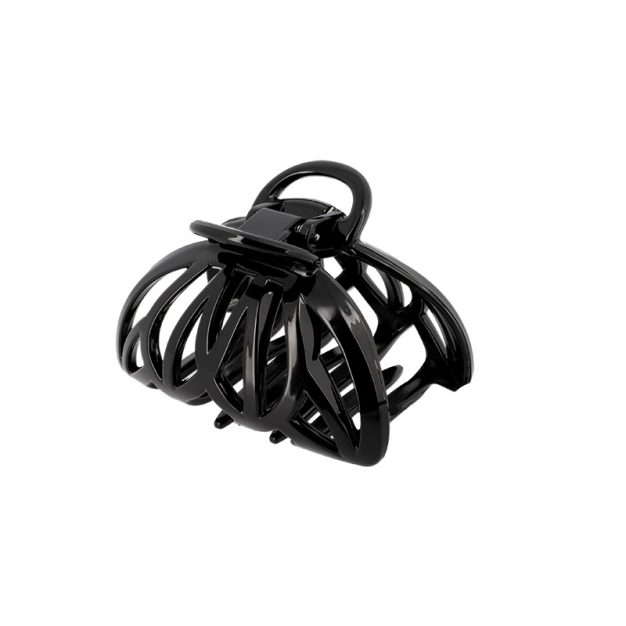 pince à cheveux florale noir