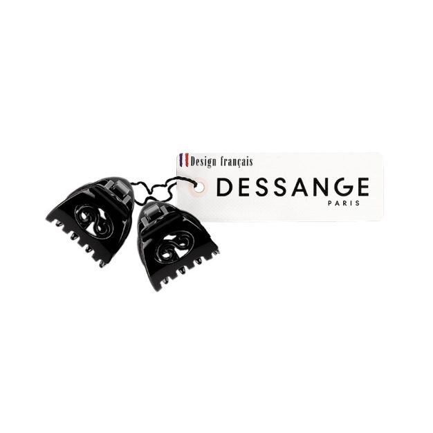 pince à cheveux anti-glisse noir