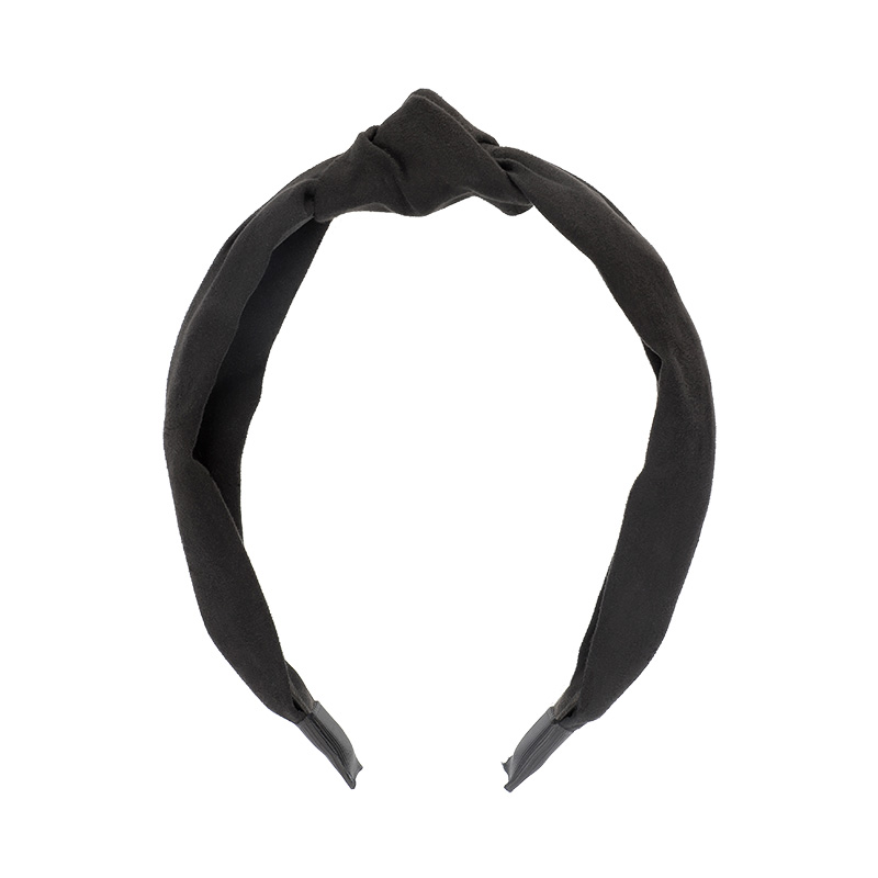 Serre-tête Torsadé effet daim Noir