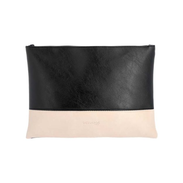 pochette de toilette noir et nude